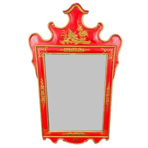 Vintage Chinese Red Wall Mirror