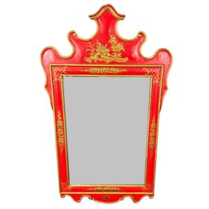 Vintage Chinese Red Wall Mirror