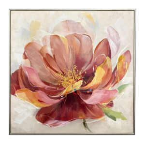 Hand-Accented Giclee on Canvas Titled "Coral Bloom II"