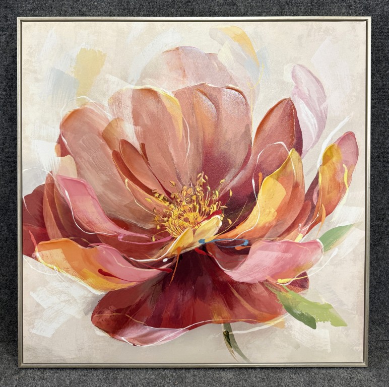 Hand-Accented Giclee on Canvas Titled "Coral Bloom II" Hand-Accented Giclee on Canvas Titled "Coral Bloom II"