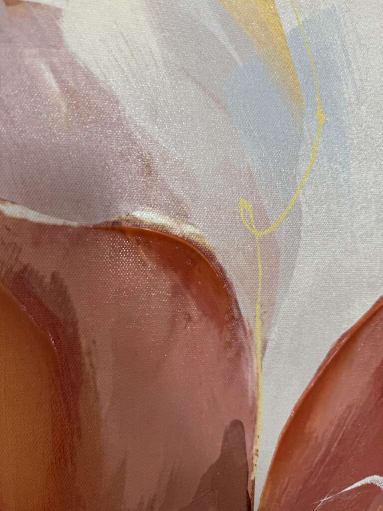 Hand-Accented Giclee on Canvas Titled "Coral Bloom II" Hand-Accented Giclee on Canvas Titled "Coral Bloom II"