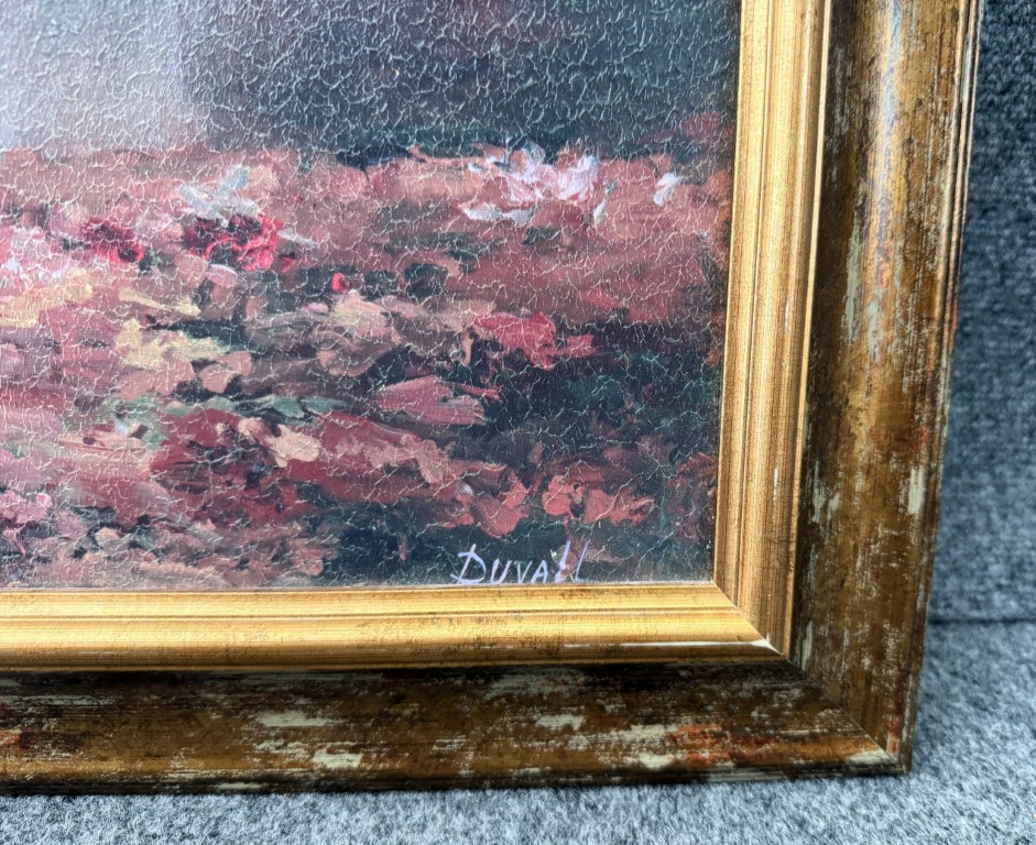 Textured Giclee of Italian Riverside Village by Roger Duvall Textured Giclee of Italian Riverside Village by Roger Duvall