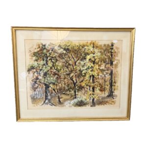 Original Signed Watercolor of Forest