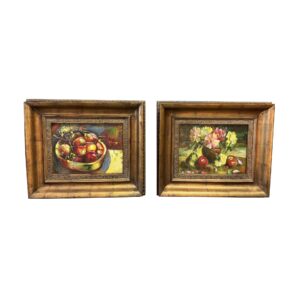 Pair of Signed Fruit Still Lifes with Certificates of Authenticity