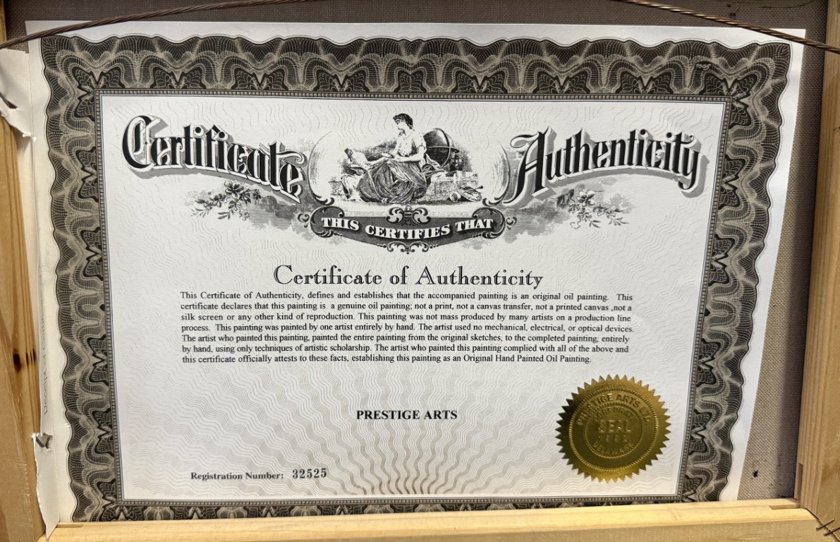 Pair of Signed Fruit Still Lifes with Certificates of Authenticity Pair of Signed Fruit Still Lifes with Certificates of Authenticity