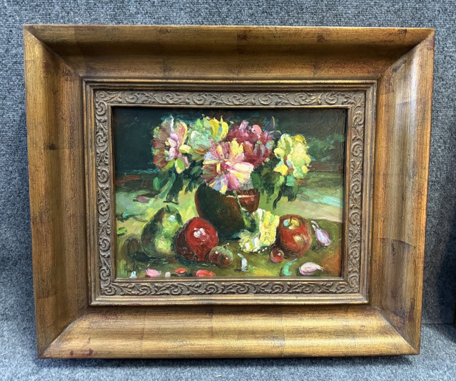 Pair of Signed Fruit Still Lifes with Certificates of Authenticity Pair of Signed Fruit Still Lifes with Certificates of Authenticity
