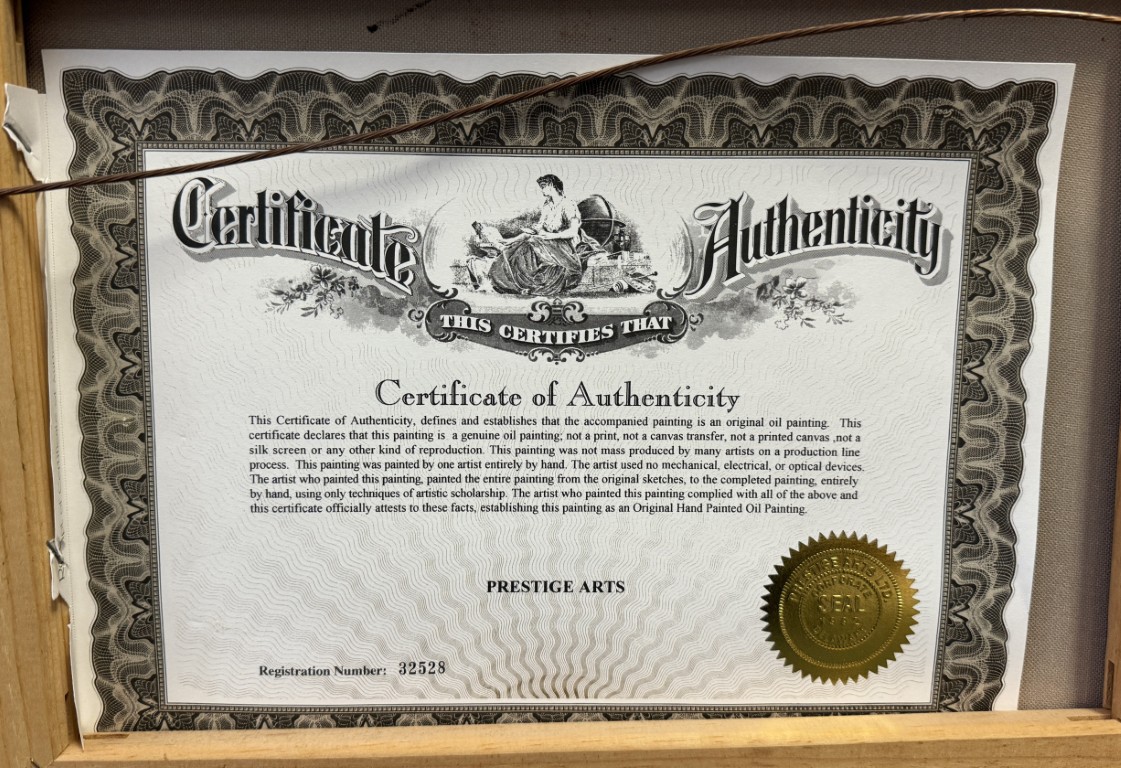 Pair of Signed Fruit Still Lifes with Certificates of Authenticity Pair of Signed Fruit Still Lifes with Certificates of Authenticity