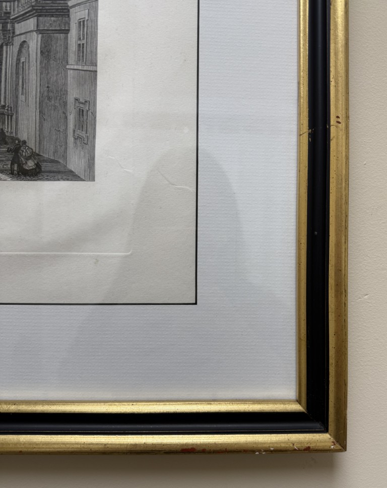 19th Century Engraving of the Court of San Damaso in Vatican City 19th Century Engraving of the Court of San Damaso in Vatican City