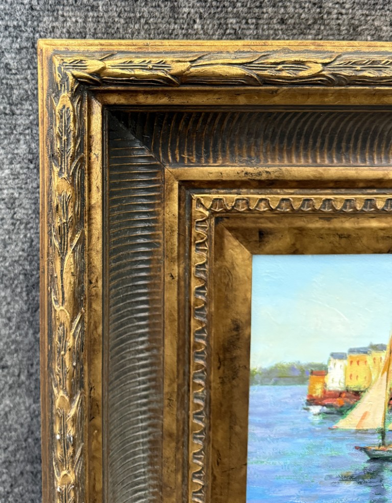 Pair of Original Oil on Canvas of Sailboats Pair of Original Oil on Canvas of Sailboats