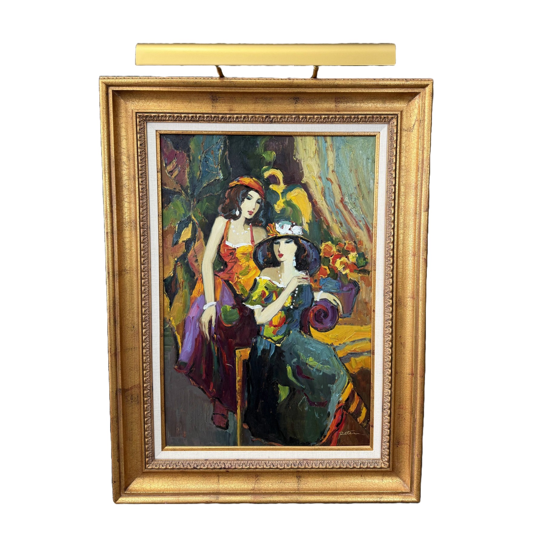 Original Oil on Canvas after Isaac Maimon's "Tea Time" Original Oil on Canvas after Isaac Maimon's "Tea Time"