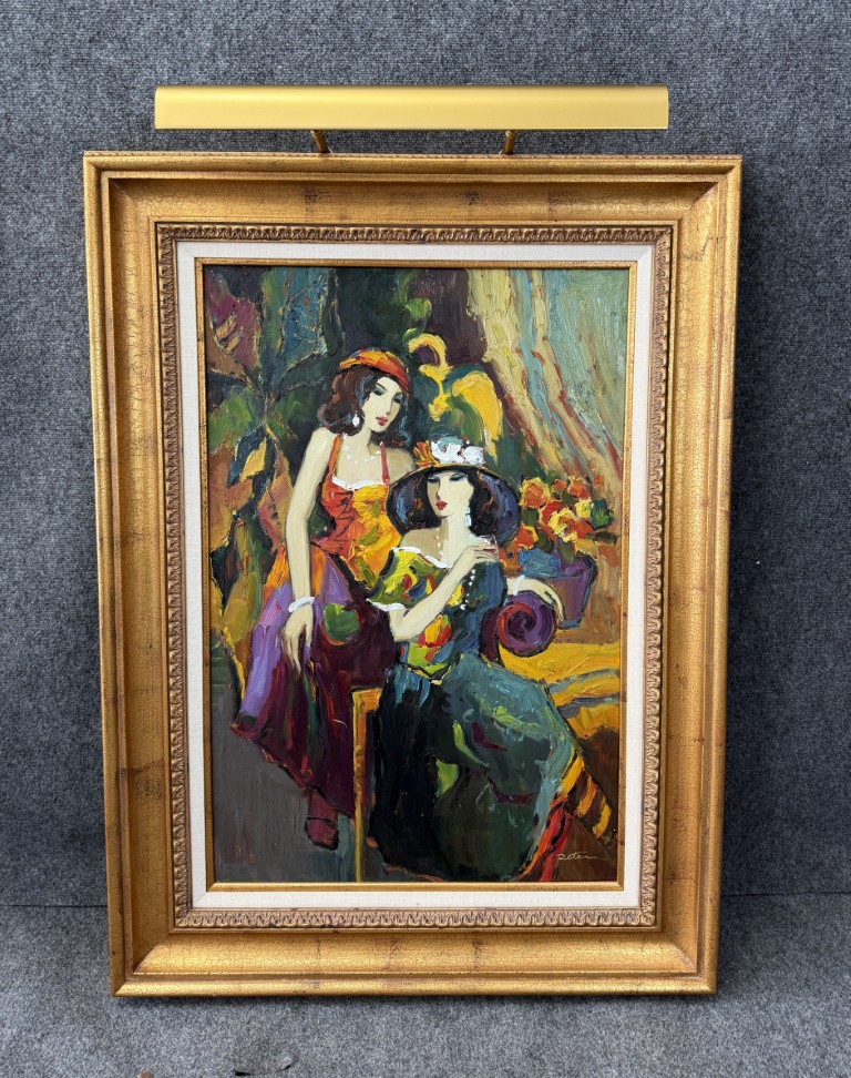 Original Oil on Canvas after Isaac Maimon's "Tea Time" Original Oil on Canvas after Isaac Maimon's "Tea Time"