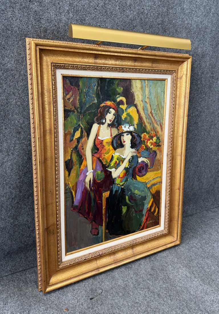 Original Oil on Canvas after Isaac Maimon's "Tea Time" Original Oil on Canvas after Isaac Maimon's "Tea Time"
