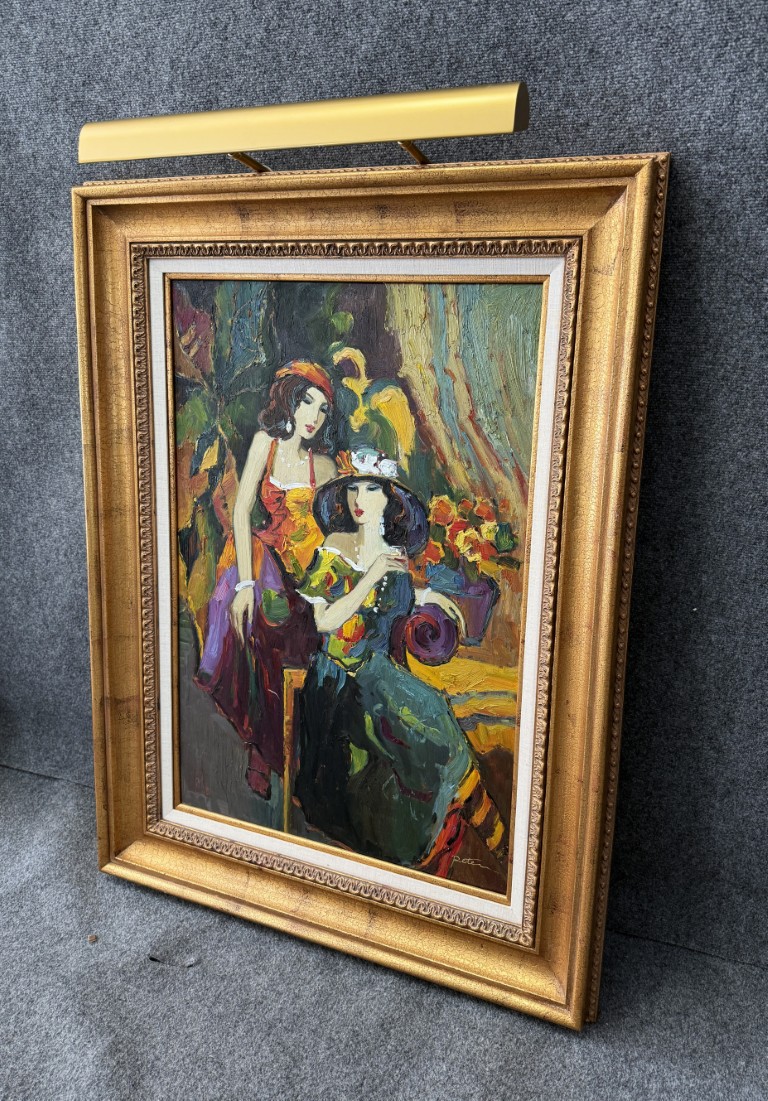 Original Oil on Canvas after Isaac Maimon's "Tea Time" Original Oil on Canvas after Isaac Maimon's "Tea Time"