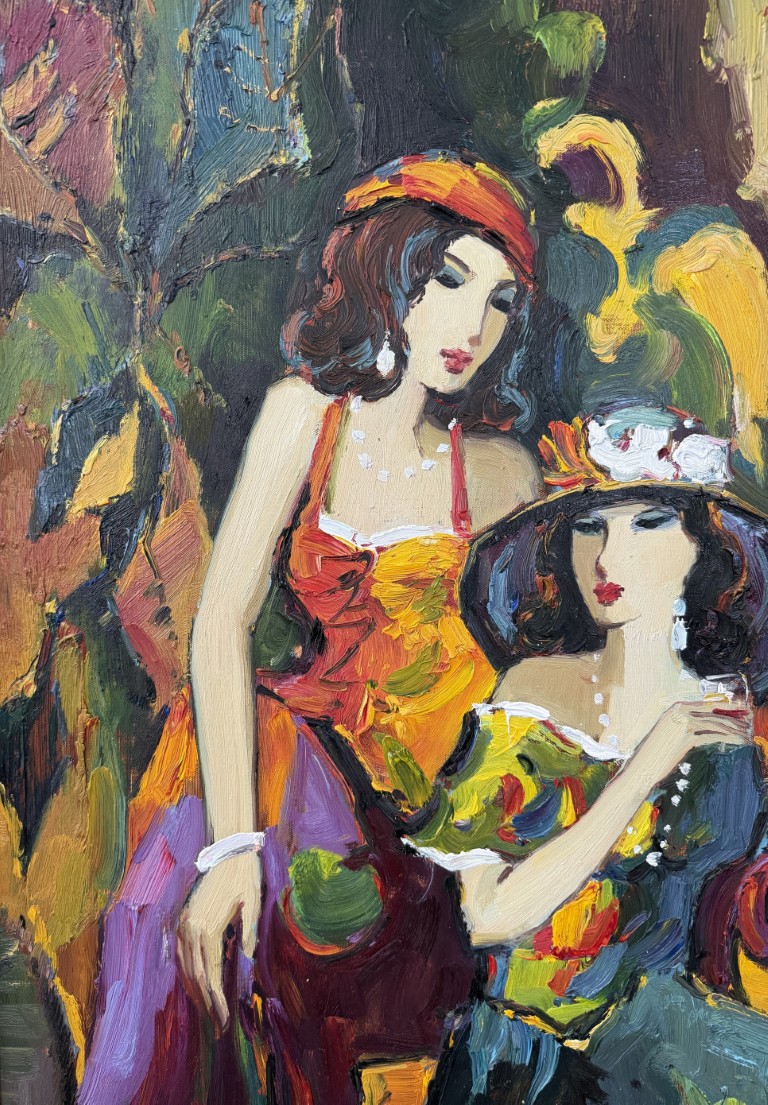 Original Oil on Canvas after Isaac Maimon's "Tea Time" Original Oil on Canvas after Isaac Maimon's "Tea Time"