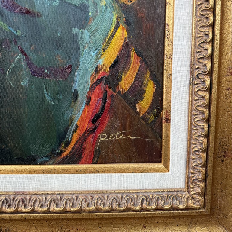 Original Oil on Canvas after Isaac Maimon's "Tea Time" Original Oil on Canvas after Isaac Maimon's "Tea Time"