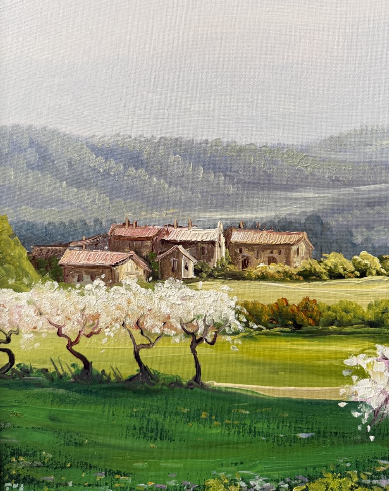 Original Oil on Canvas of Cherry Blossoms Original Oil on Canvas of Cherry Blossoms