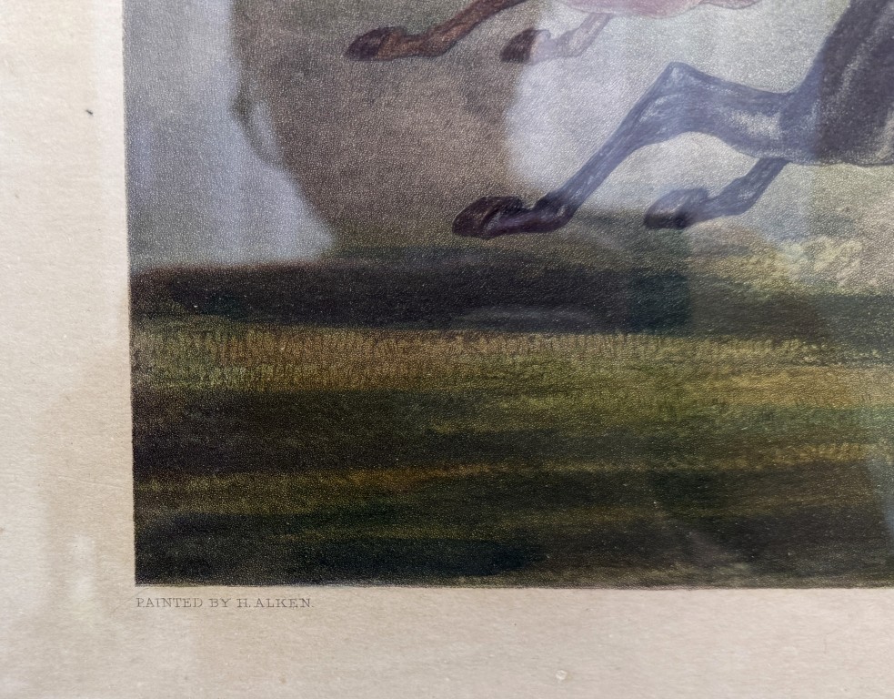 Pair of Hand-Colored Henry Alken 19th Century Racing Etchings Pair of Hand-Colored Henry Alken 19th Century Racing Etchings