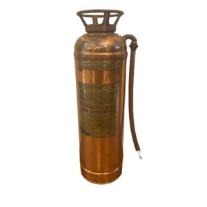 Vintage 'Stemfire' Stempel Copper and Brass Fire Extinguisher