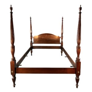 Mahogany Queen Size Poster Bed Frame Attributed to Craftique