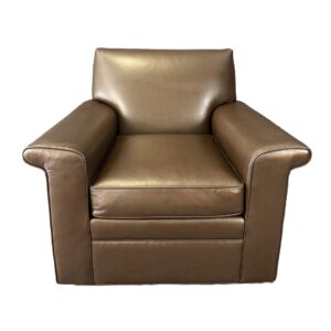 Jessica Charles Leather Swivel Club Chair