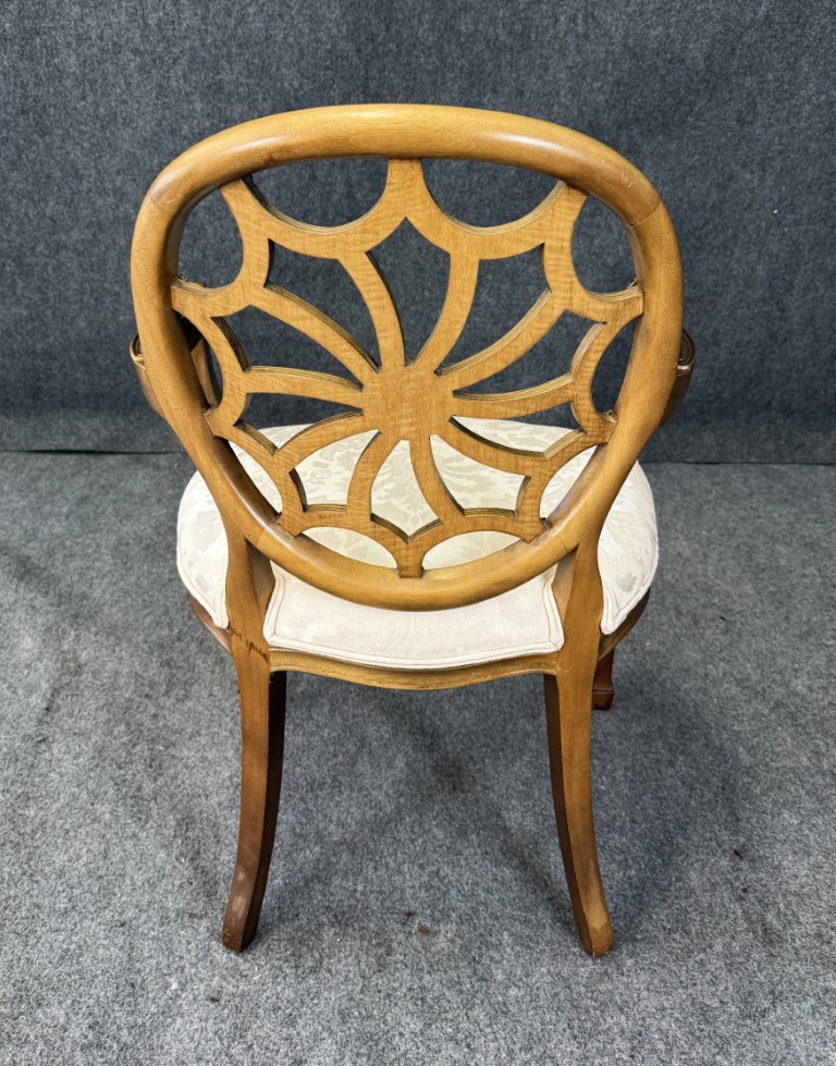 Vintage Andre Originals Hepplewhite Style Upholstered Arm Chair Vintage Andre Originals Hepplewhite Style Upholstered Arm Chair