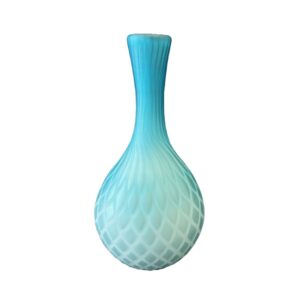 Sating Glass Blue Mock Diamond Bud Vase