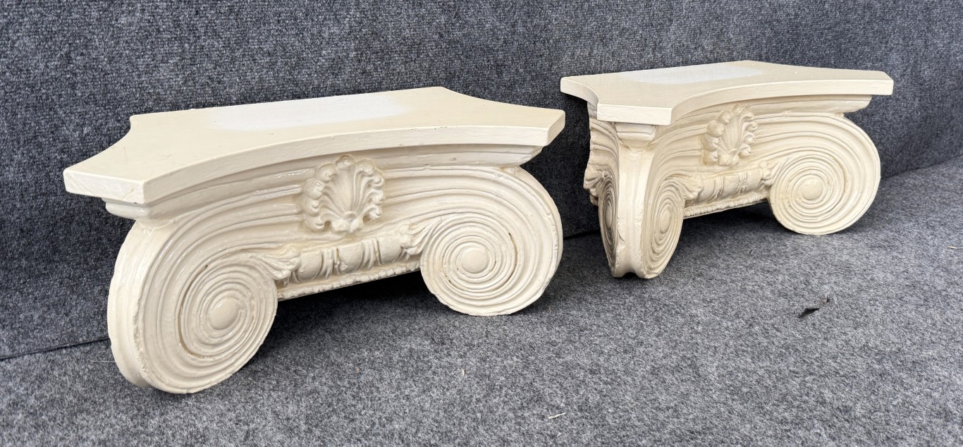 Pair of Architectural Wall Sconces/Shelves Pair of Architectural Wall Sconces/Shelves