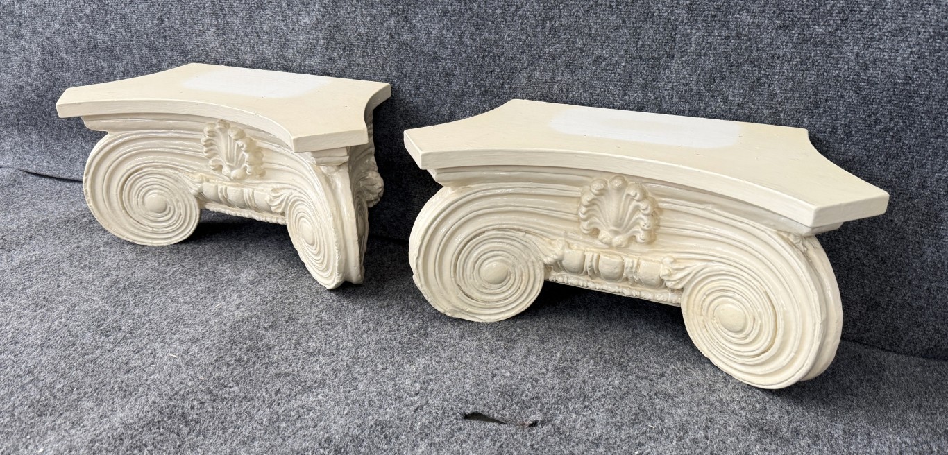 Pair of Architectural Wall Sconces/Shelves Pair of Architectural Wall Sconces/Shelves