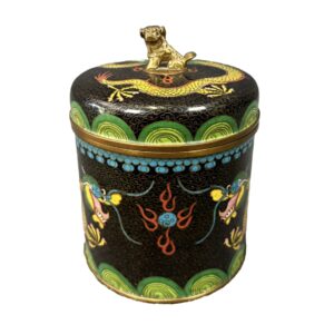 Chinese Cloisonne Enamel Dragon Jar with Lid