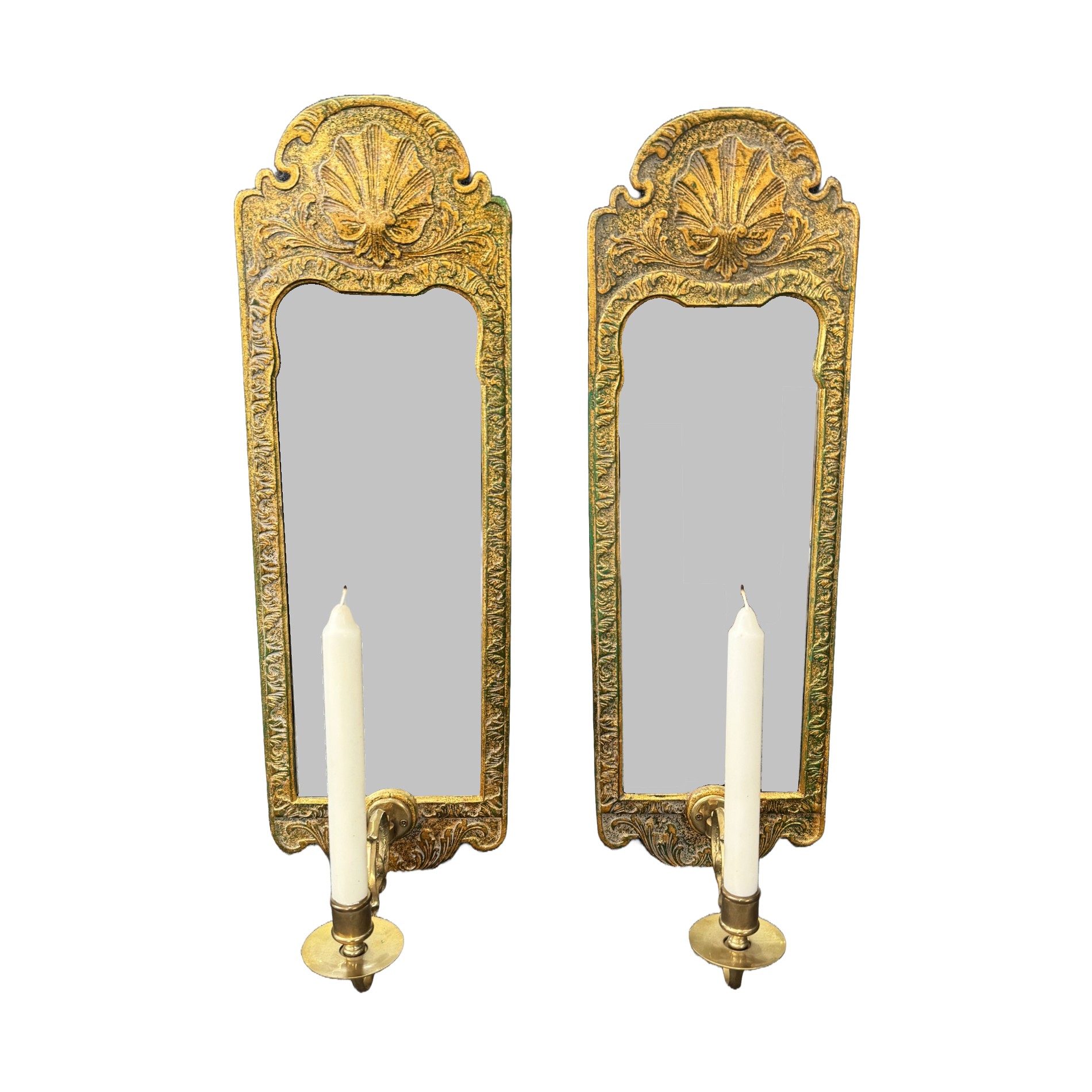 Pair of Chelsea House Mirrored Sconces Pair of Chelsea House Mirrored Sconces