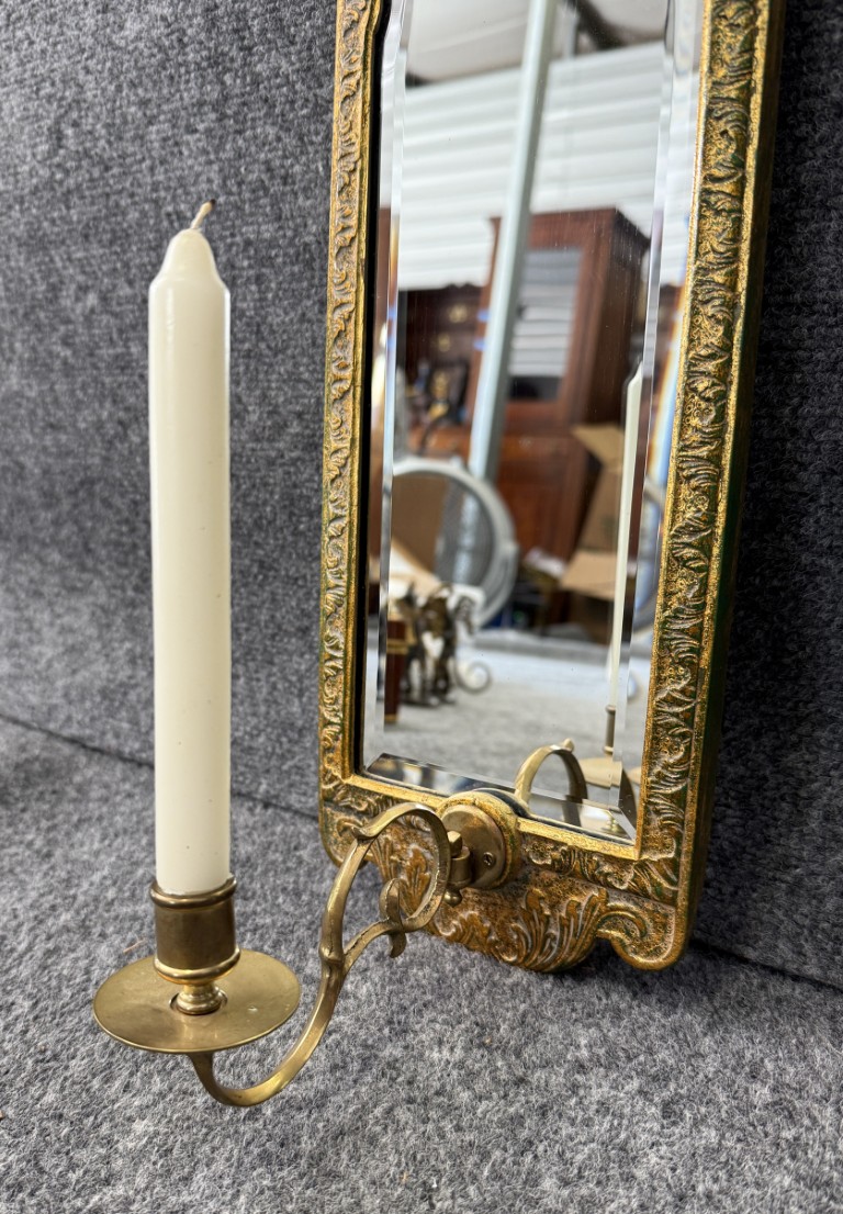 Pair of Chelsea House Mirrored Sconces Pair of Chelsea House Mirrored Sconces