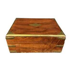 Vintage Mahogany and Brass Cigar Box