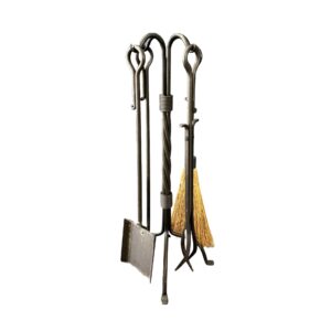Heavy Cast Iron Fireplace Tool Set