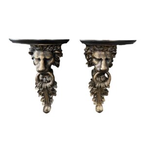 Pair of Lion Wall Sconces