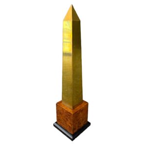 Brass Obelisk on wood base