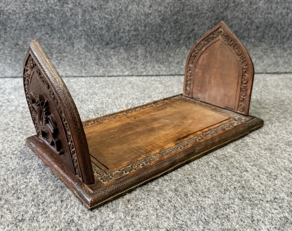 Early 1900's Mahogany Adjustable Bookends Early 1900's Mahogany Adjustable Bookends