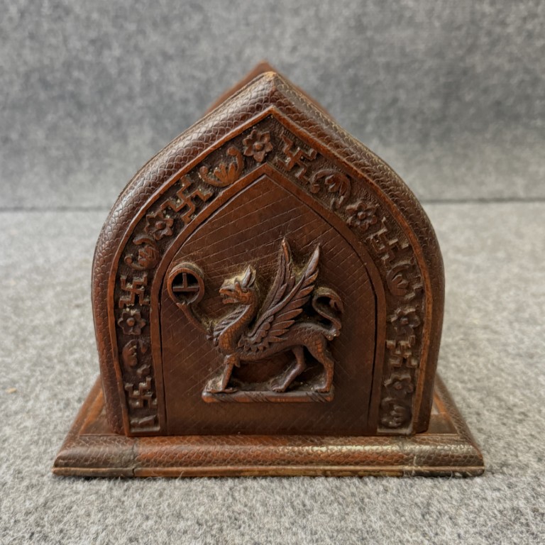 Early 1900's Mahogany Adjustable Bookends Early 1900's Mahogany Adjustable Bookends