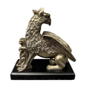 Winged Griffin Silver Statue