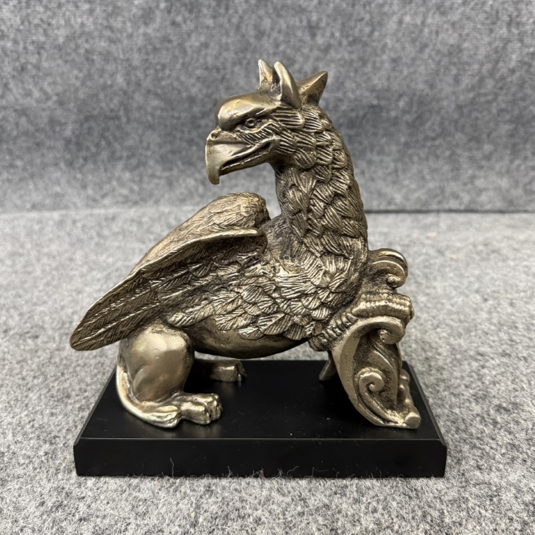 Winged Griffin Silver Statue Winged Griffin Silver Statue