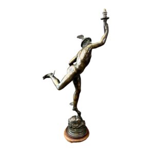 Vintage Bronze Sculpture of Mercury
