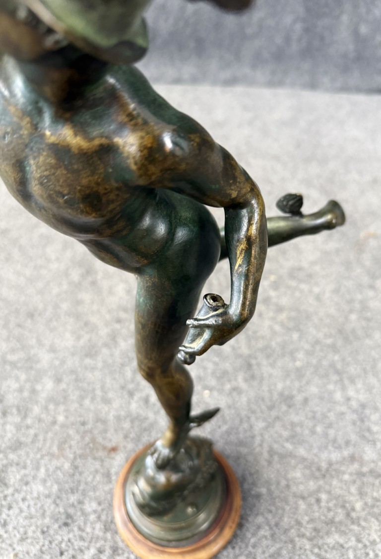 Vintage Bronze Sculpture of Mercury Vintage Bronze Sculpture of Mercury