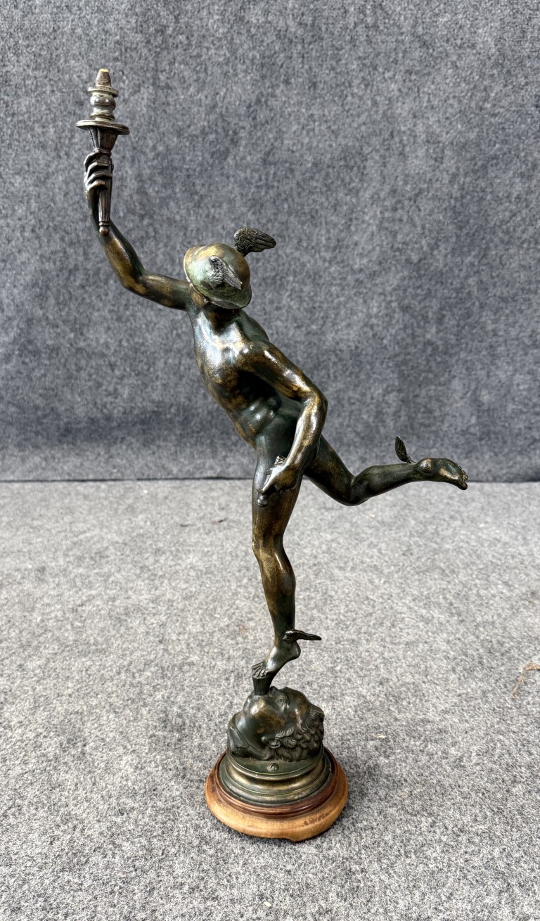 Vintage Bronze Sculpture of Mercury Vintage Bronze Sculpture of Mercury