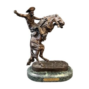 Frederic Remington "Bronco Buster" Bronze on Marble Base