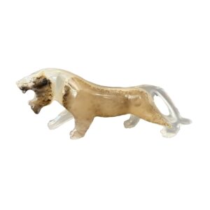 Vintage Carved Onyx Tiger
