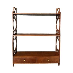 Solid Cherry Two-Drawer Wall Shelf