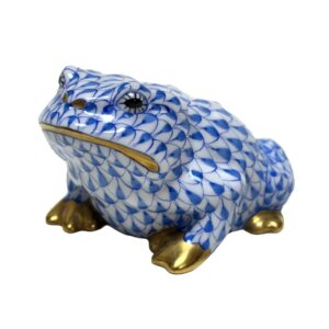 Herend Hand-Painted Toad No. 5321 in Blue
