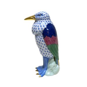 Herend Hand-Painted Marabou Bird No. 5317 in Blue