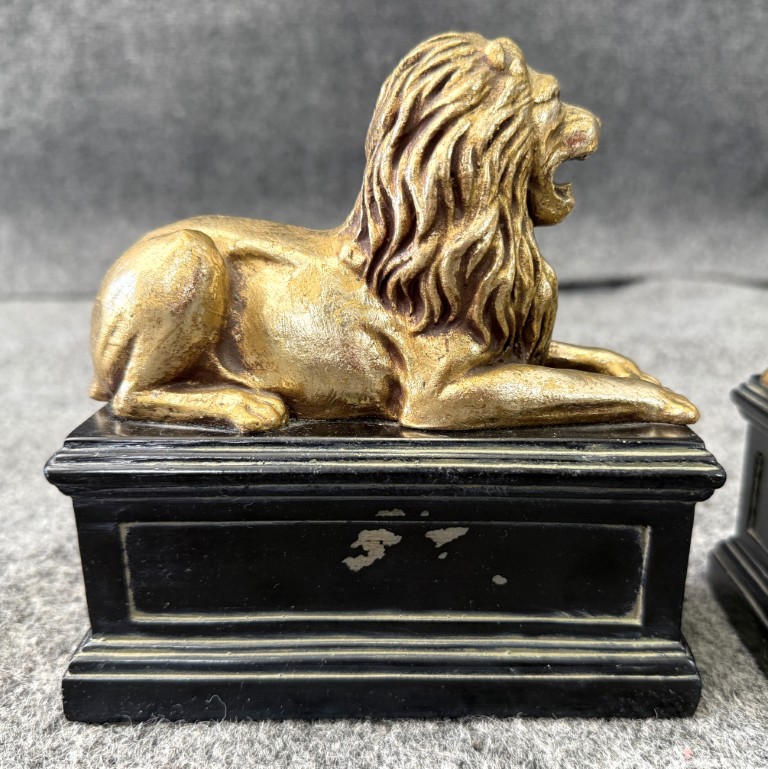 Pair of Seated Lion Bookends Pair of Seated Lion Bookends
