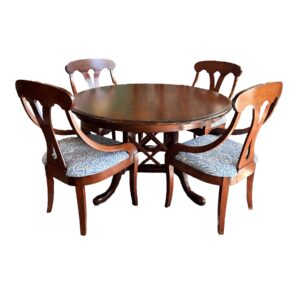 5 Piece Stickley 54" Round Cherry Dining Set