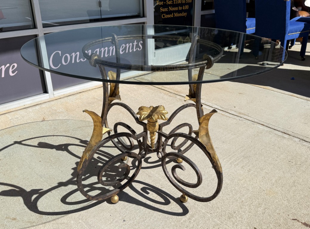 5 Piece Dining Set with Round Glass Top Table and Royal Blue Chairs with Tassels 5 Piece Dining Set with Round Glass Top Table and Royal Blue Chairs with Tassels